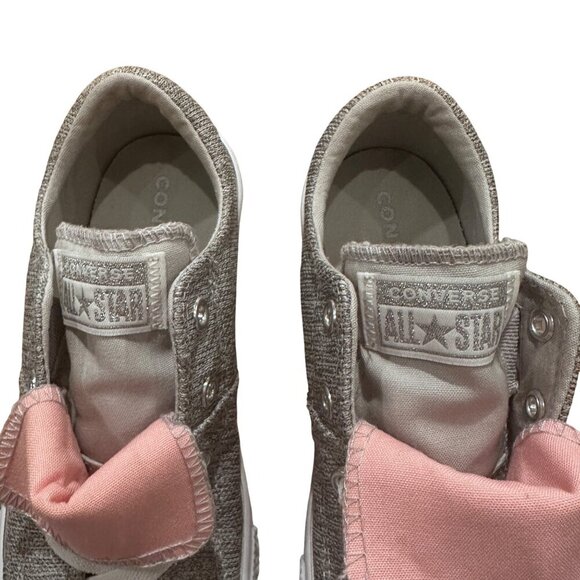 Converse All Star Maddie Slip Low Top Junior Sneakers Grey Pink Size Girls 3 - Picture 6 of 16